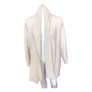 Pilcro Cream Open Front Cardigan With Pockets size Small
